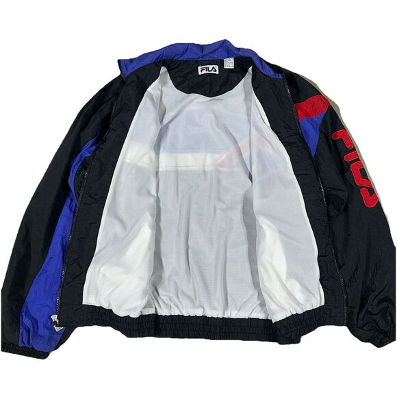 Vintage FILA Jacket Mens Medium 90s Track Windbreaker Colorblock Streetwear Zip - Picture 6 of 11